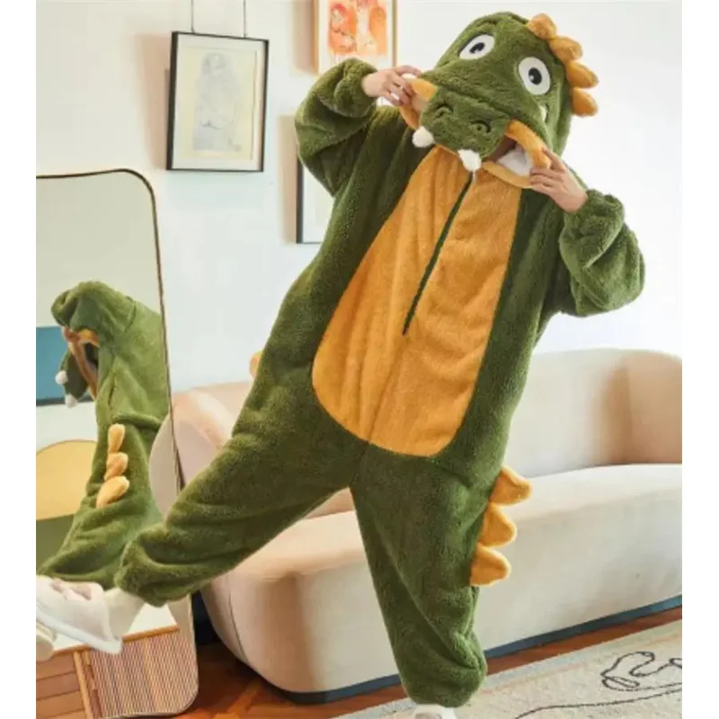 Kigurumi Adult Crocodile Cosplay Costume Halloween Animal Onesies Unisex Cartoon Pajamas Party For Female Male