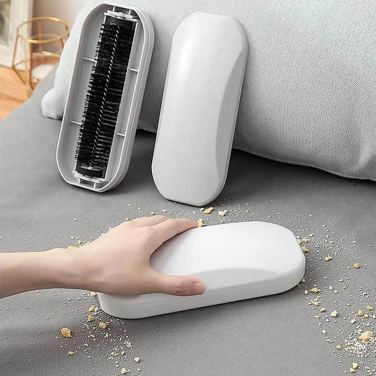 Bed Linen Cleaning Brush Manual Roller Hand Grip Brush Sofa Trash Crumb Cleaning Brush De-linting Brush Non-Electric