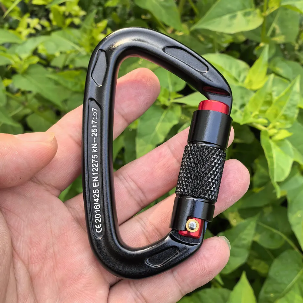 25KN D-Shape Aluminum Carabiner | Professional Safety Climbing Hook for Outdoor & Rigging