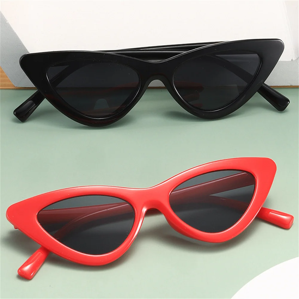 Retro Triangle Cat Eye Sunglasses Kids Vintage Small Frame Sun Glasses Girls Boys Fashion Street Photography Shades Eyewear