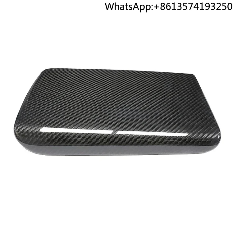 

For Dry Carbon Fiber Interior Kit Central Armrest Box Trim For Tesla Model 3 Y X S 2023+