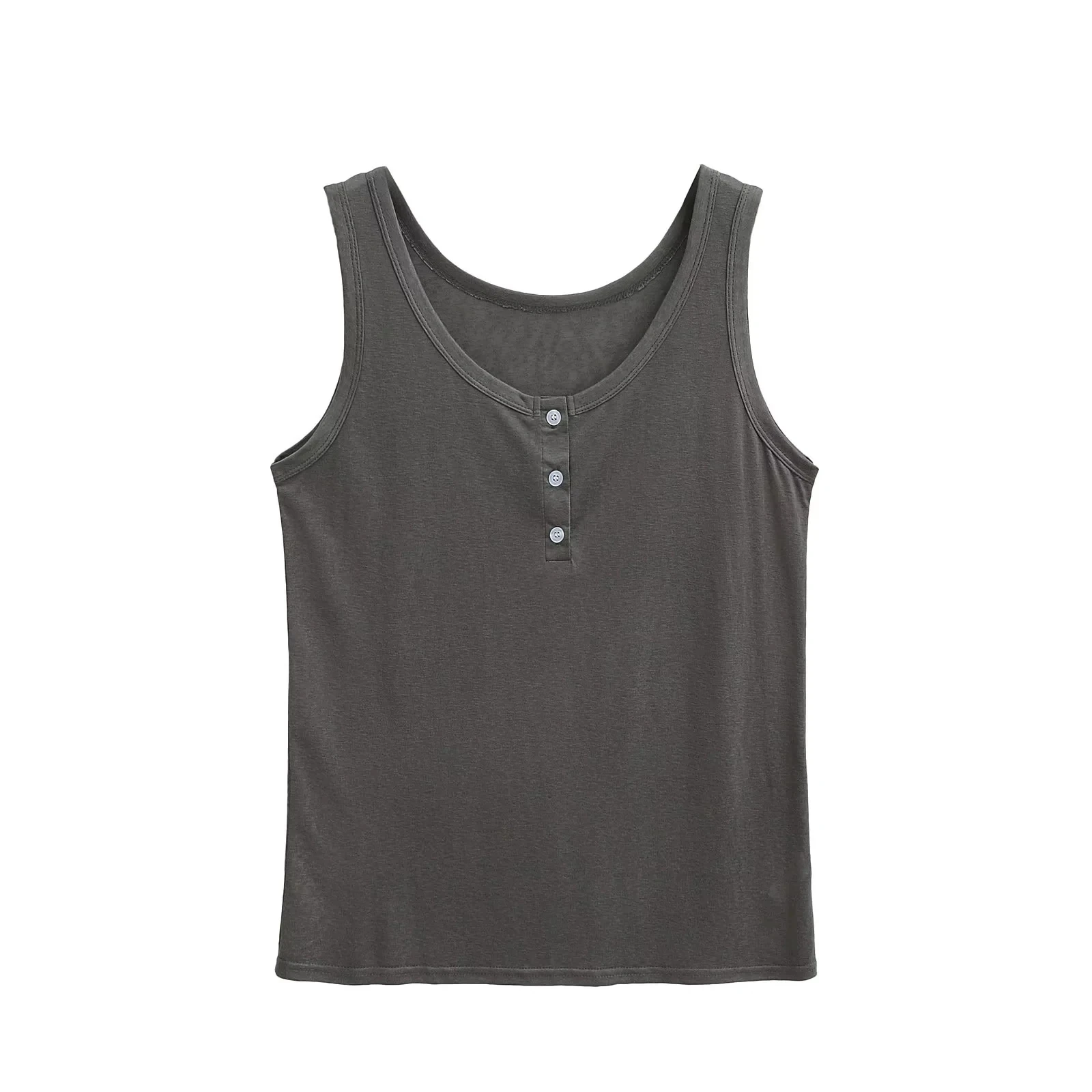 الأمريكية الرجعية جولة Ne زر واسعة حزام الكتف لون نقي سترة فضفاضة التخسيس الصيف جديد Sle المرأة عارضة Faion #2