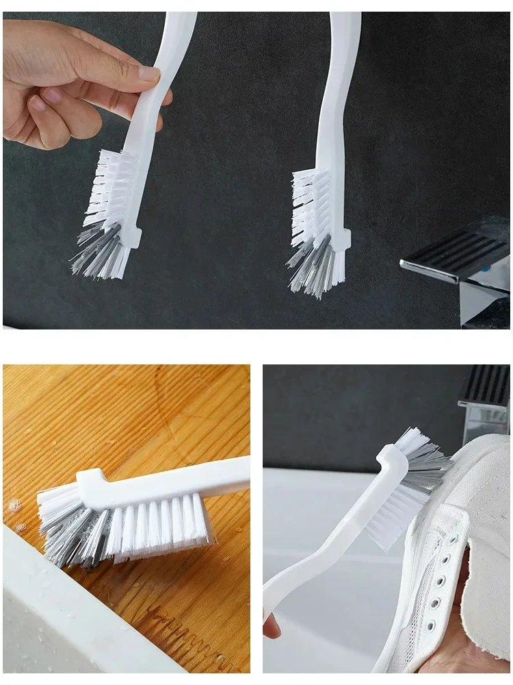 Waschbeckenbürste im japanischen Stil, Reinigungstassenbürste mit langem Griff, Ellenbogen-Design, Schwanzloch, Wandbehang, Fugenreinigungszubehör – Detail 2