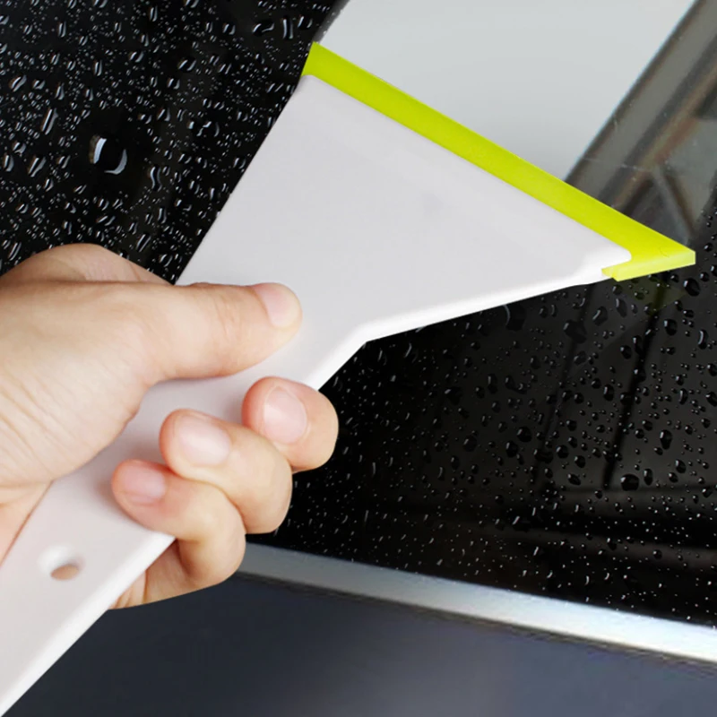 【Peace】1Pc Window Tint Tool Car Windshield Squeegee With Insert Rubber Blade Windows Glass Film Installation Scraper Water Wiper