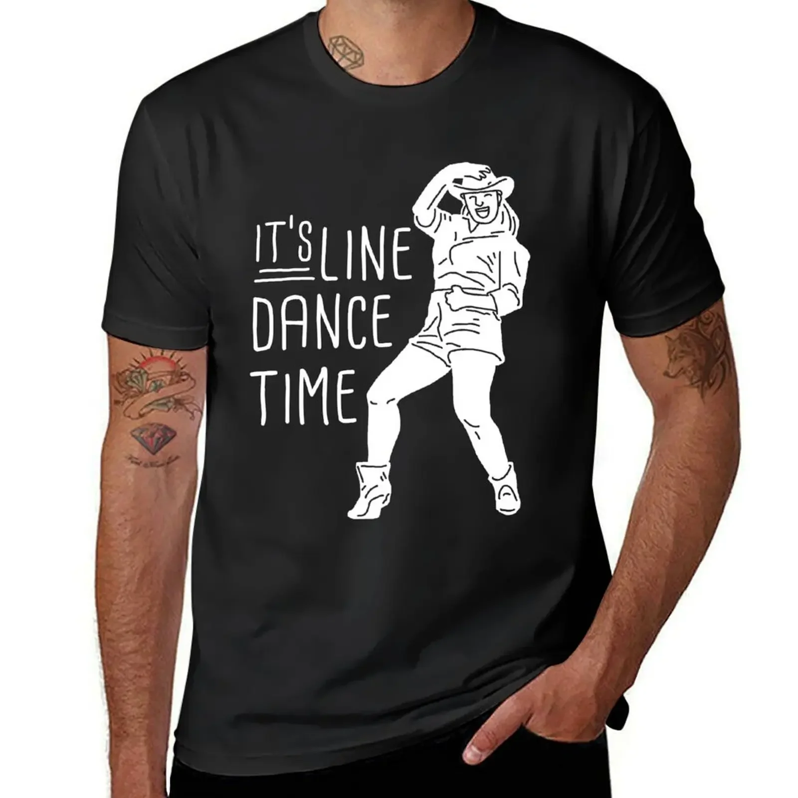 Its line dance time gift for dancing dancer T-Shirt vintage clothes anime stuff Short sleeve tee men