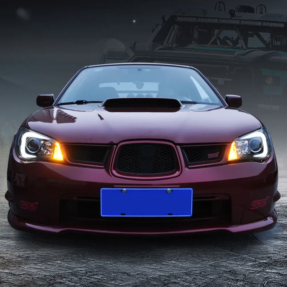 

1 пара для Subaru Impreza WRX 2009-2012, светодиодные фары, ангельские глазки с дневными ходовыми огнями, HID ксеноновая лампа