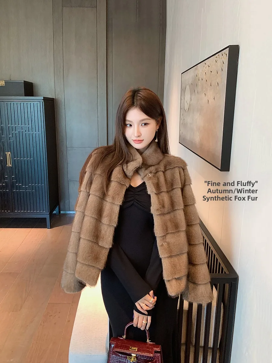 

Экологичная женская шуба из искусственного меха Island Song: элитная верхняя одежда для осени и зимы