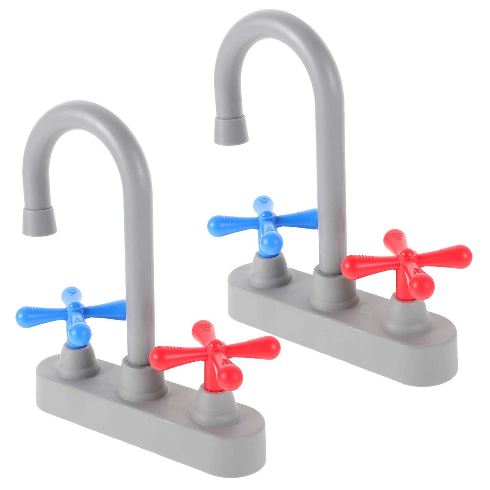 2 Pcs Toy Faucet Kitchen Playset Accessories Pretend Sink Replacement