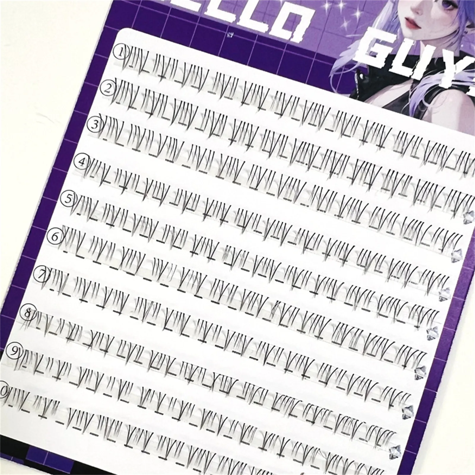 ملحقات رموش عباد الشمس مزدوجة اللهب أسفل الرموش الصناعية شريط شفاف طبيعي رموش سفلية رموش اصطناعية فردية #1