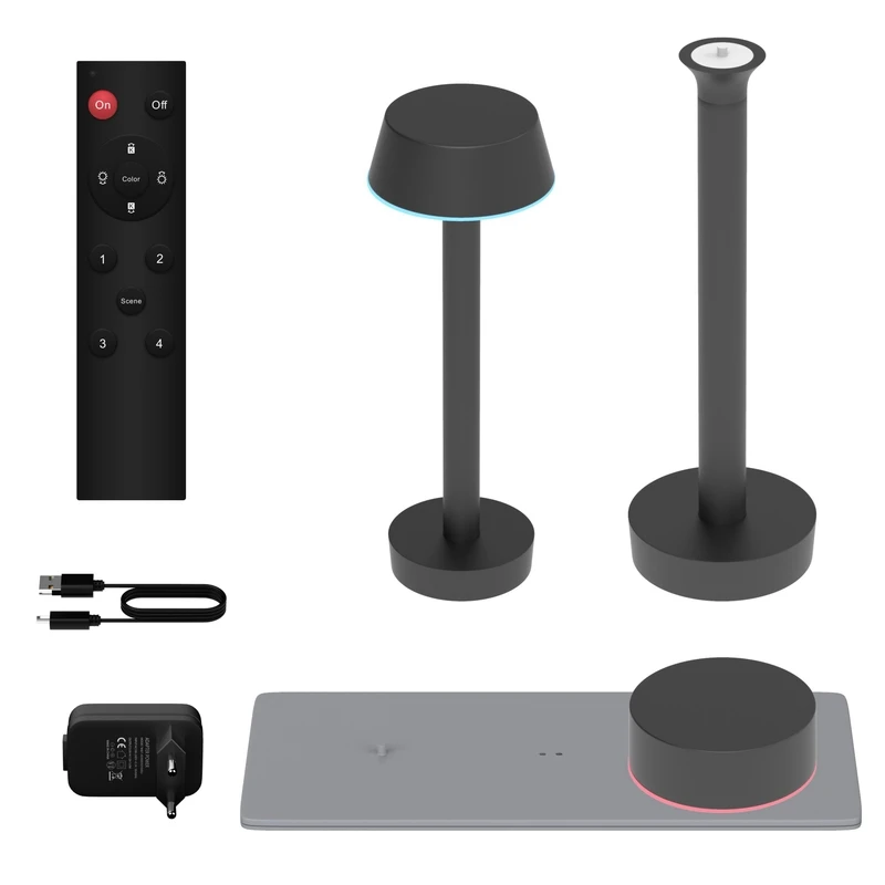 Portable WiFi smart desk lamp app controls night light and living room charging wireless desk lamp