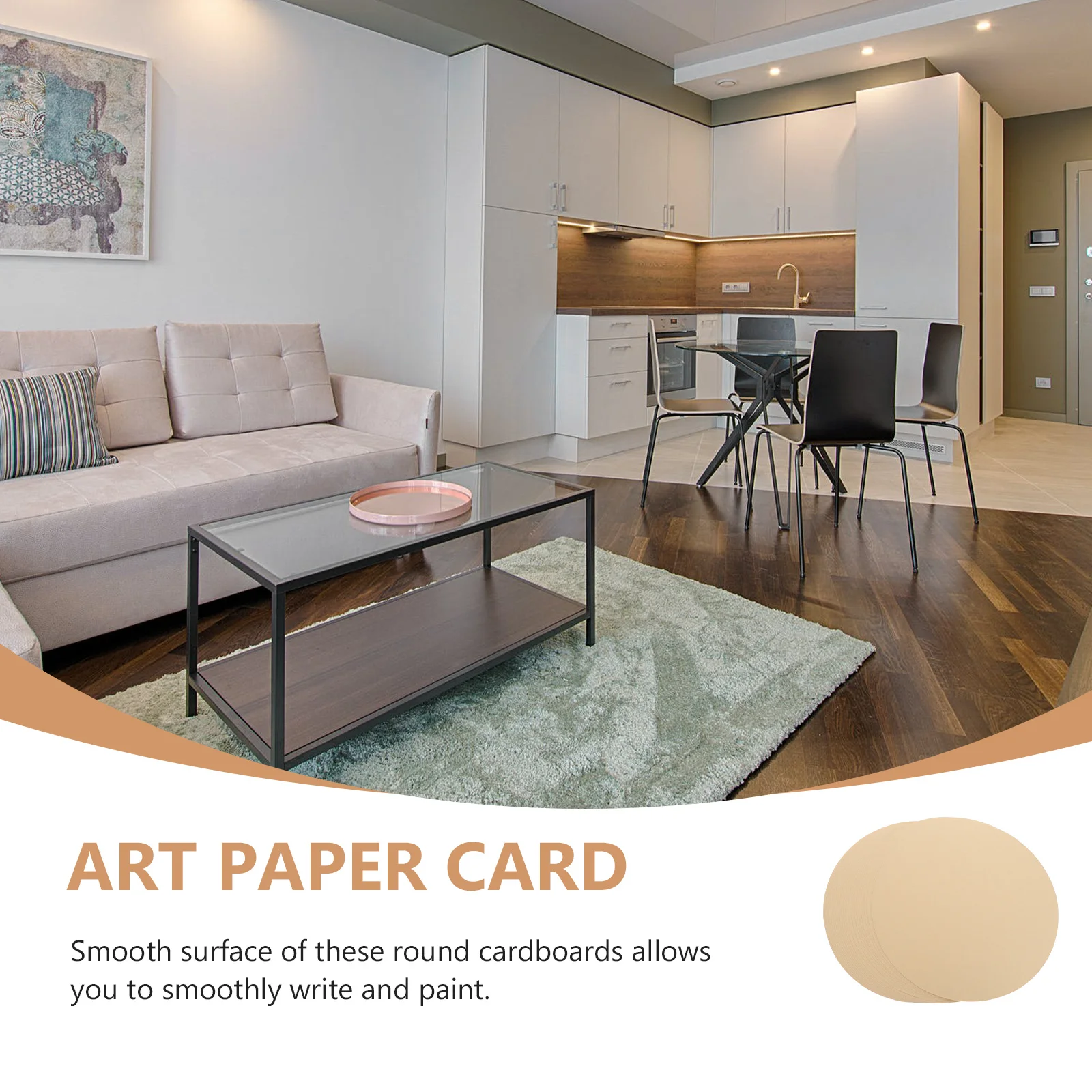 

50Pcs Art Paper Card Round DIY Painting Cardboard for Drawing Calligraphy Mandala Sketch Paper Round Painting Cardboard