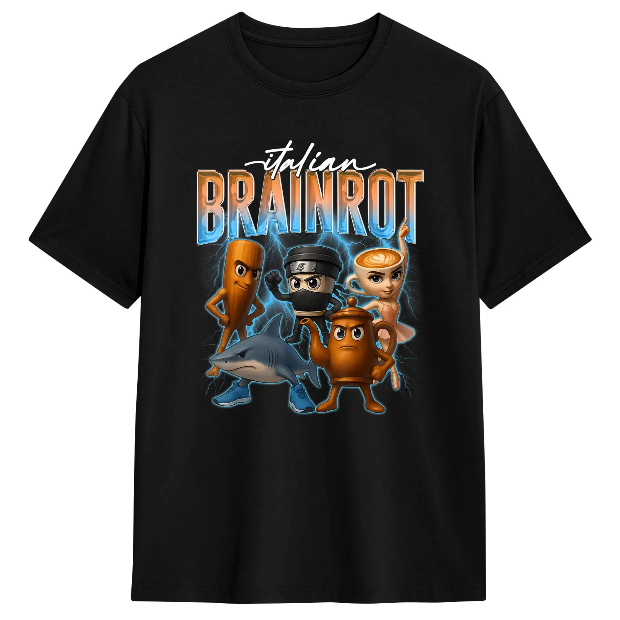 Men Tung Sahur Ballerina Cappuccino Assassino Tralalero Tralala T Shirts  Cotton Tops Novelty Short Sleeve Crew Neck Tees