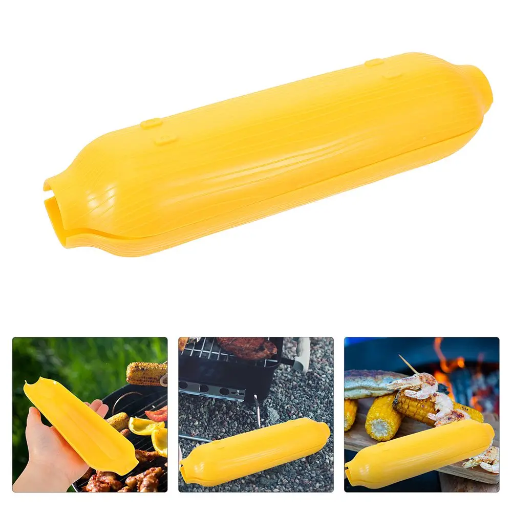 

8 Pcs Corn Grilling Tools Chips Tray Platter Yellow Cob Holders Candy Dumpling Plate