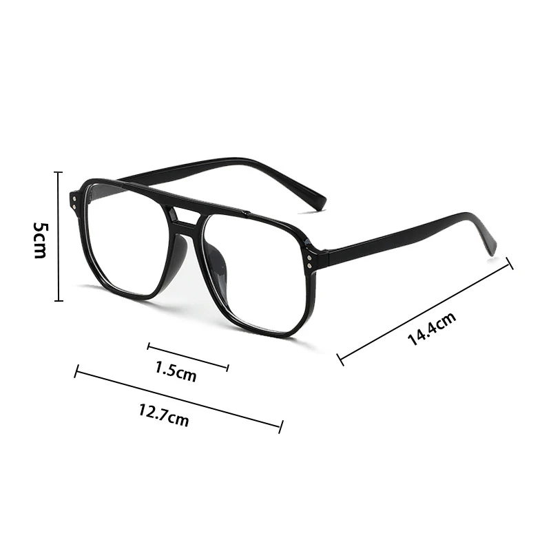 3-teiliges Set Quadratische Sonnenbrillen für Damen und Herren, Retro Polygon Sonnenbrillen, Vintage Mode Sonnenbrillen mit Doppelsteg – Detail 6