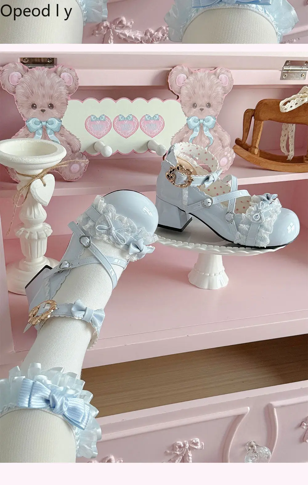 

Original Sweet Lace Bow Lolita Shoes 2026 Spring and Summer New Cute Girls Temperament Princess Lolita Mary Jane Women's Shoes