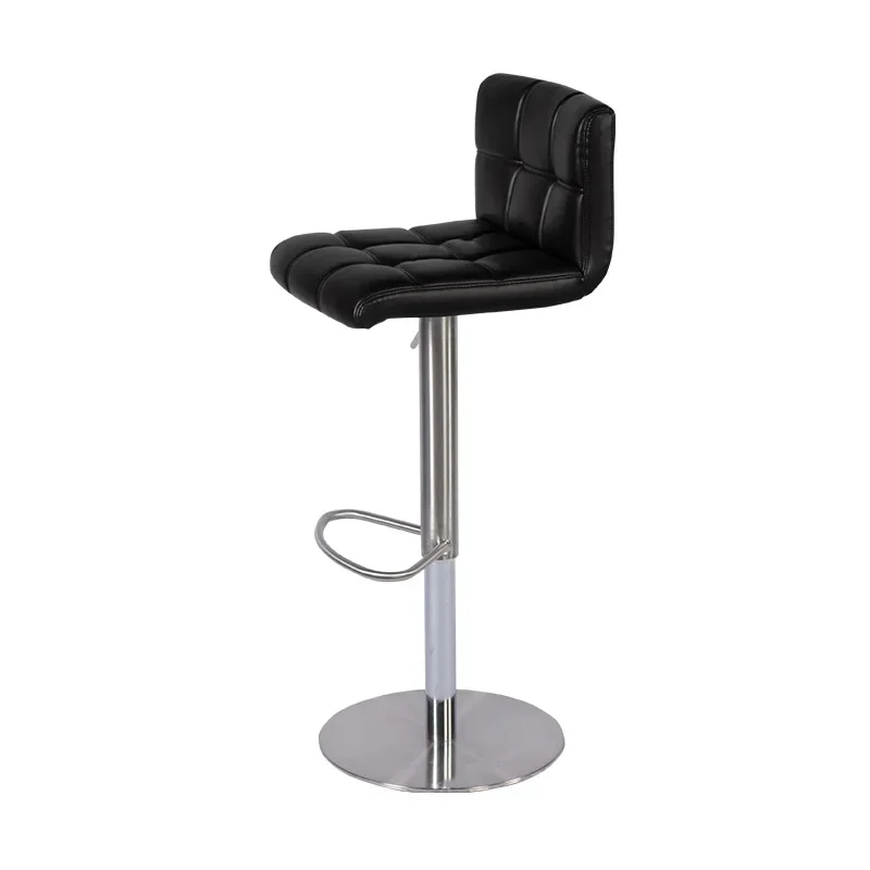 Nordic Lounge Bar High Chair Modern Design Metal Swivel Waterproof Dining Chairs Lift Black Sgabelli Bar Furniture Chair