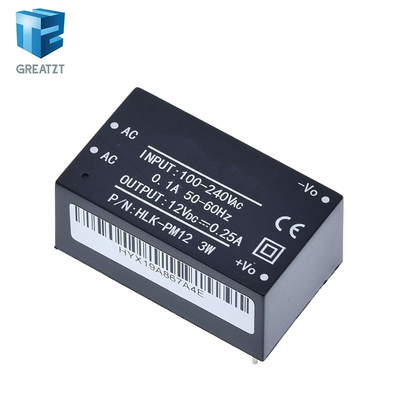 GREATZT HLK-PM01 HLK-PM03 HLK-PM12 AC-DC 220V to 5V/3.3V/12V Mini Power Supply Module Intelligent Household Switch HLK-5M05