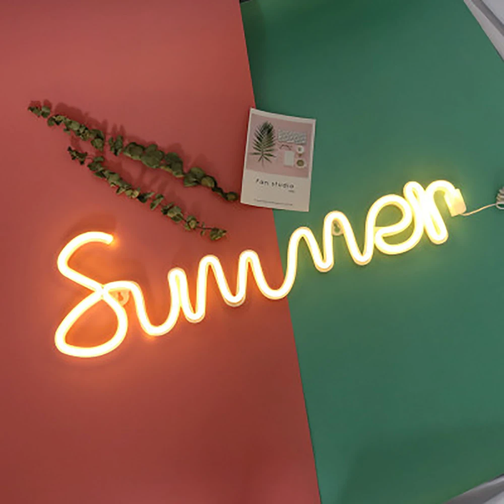

KOKEKA The New SUMMER Led Neon Light Battery/USB Powered Cute Lamp for Bedroom Party Decoration Holiday Gift Photo Background