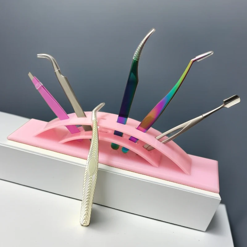 1pcs Eyelash Tweezers Storage Rack EyelashTweezer Storage Holder Stand 6 Organizer Stand Nail Tattoo Beauty Tools Shelf Acrylic