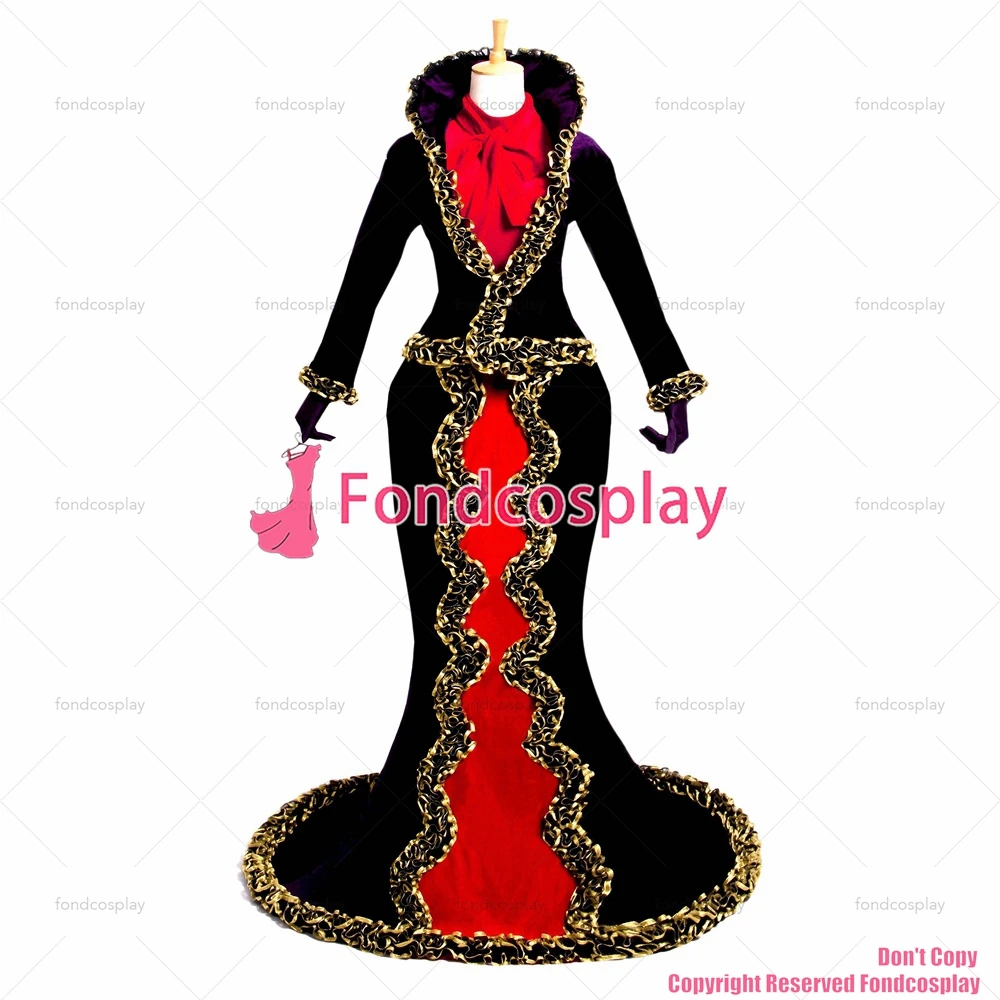 fondcosplay Gothic Venice Carnival Dress Italy Traditional Velvet Jacket Medieval Gown skirt Cosplay Costume Custom-Made[G704]