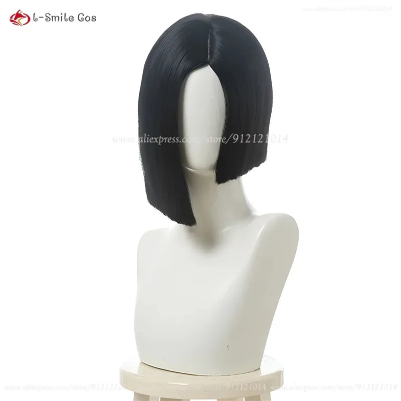 

Viper Cosplay Wig Short Straight Black Cosplay Anime Wigs Heat Resistant Synthetic Hair Halloween Viper Cos Wigs Mask + Wig Cap