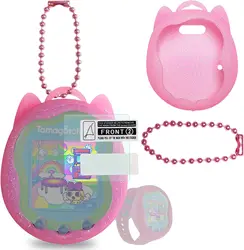Funda de silicona y Protector de pantalla, reemplazo de cadena de Color para Tamagotchi Uni