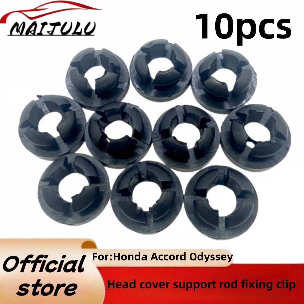 

10Pcs Bonnet Hood Support Prop Rod Holder Clip Fixing Rivet for Honda Accord Odyssey Prelude