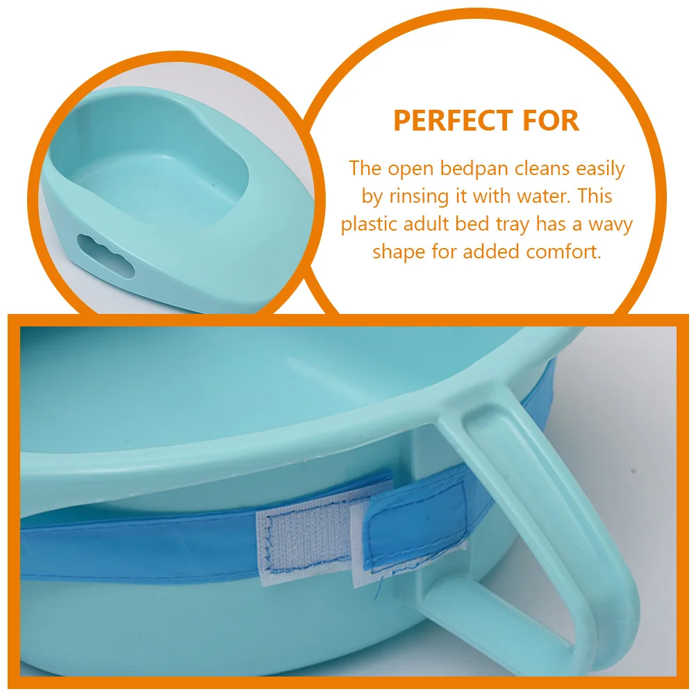 

1 pc Adult Bedpan Lid Plastic Chamber for Elderly Patients Home Use Comfortable Design Large Size Medical