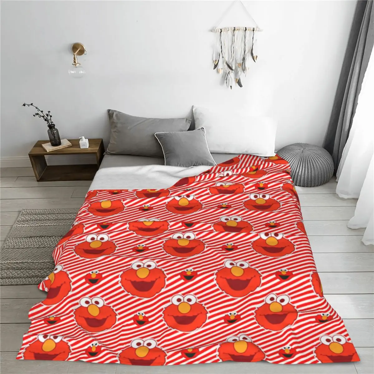 Sesame Streets Cookie Monster Fleece Blanket Cartoon Cute Throw Blanket for Home 150*125cm