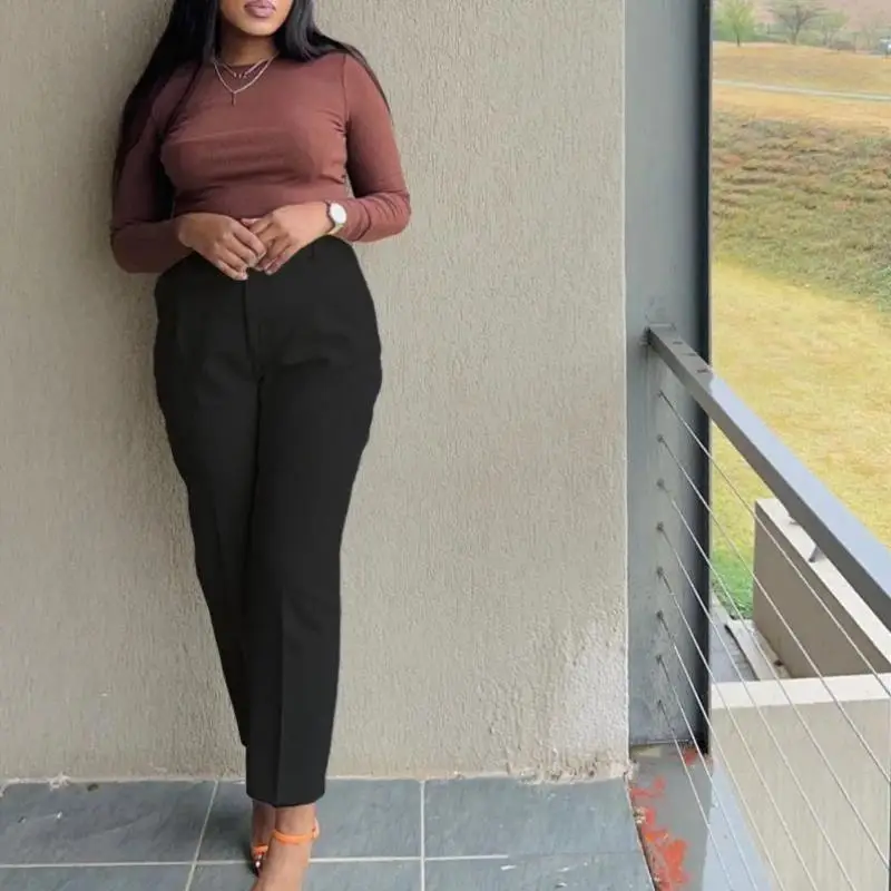 

Ele High-Waist Spring Summer Office Wear Women's Clothing Cross-Border New Sle Casual Sport Suit ort Pants Seven-S...