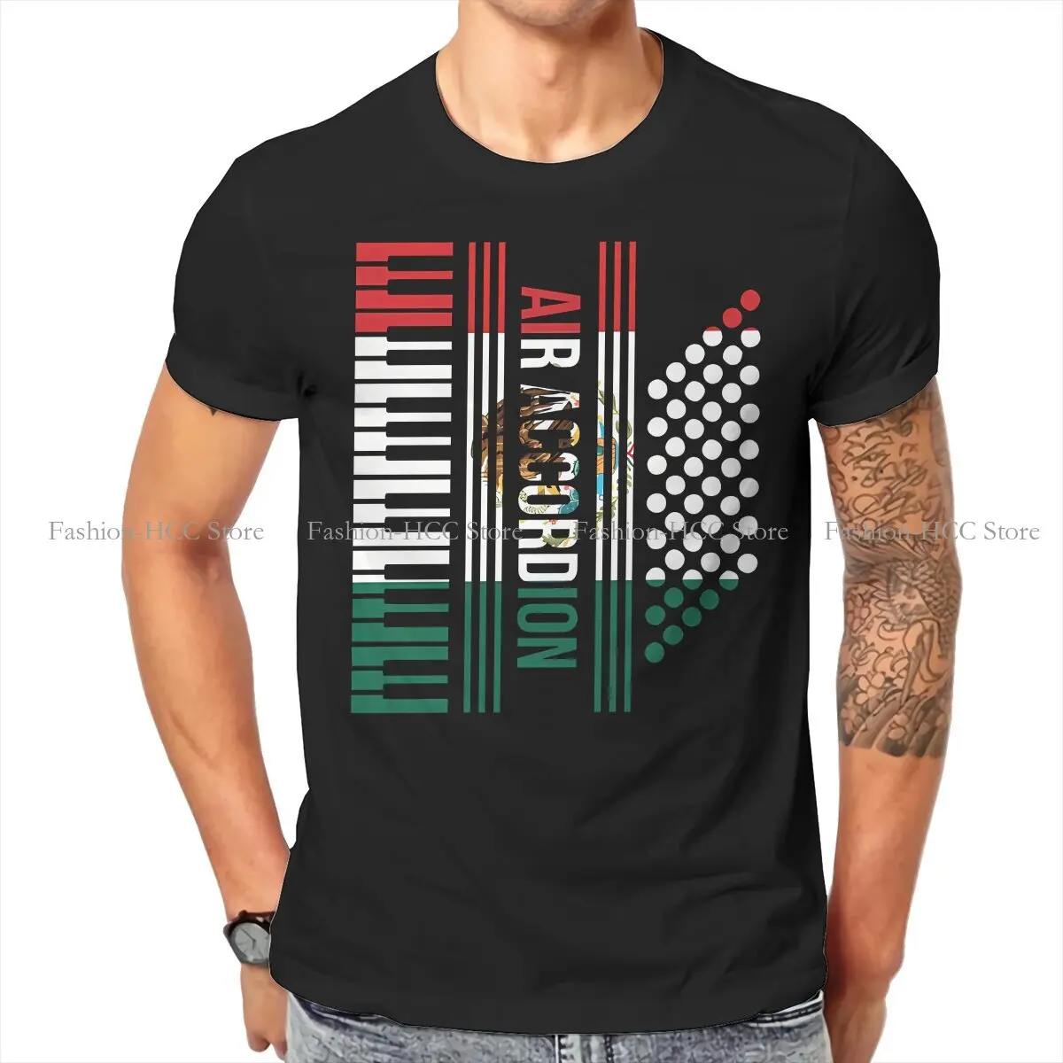 Mexican Flag Original TShirts Air Accordion Print Homme T Shirt New Trend 6XL