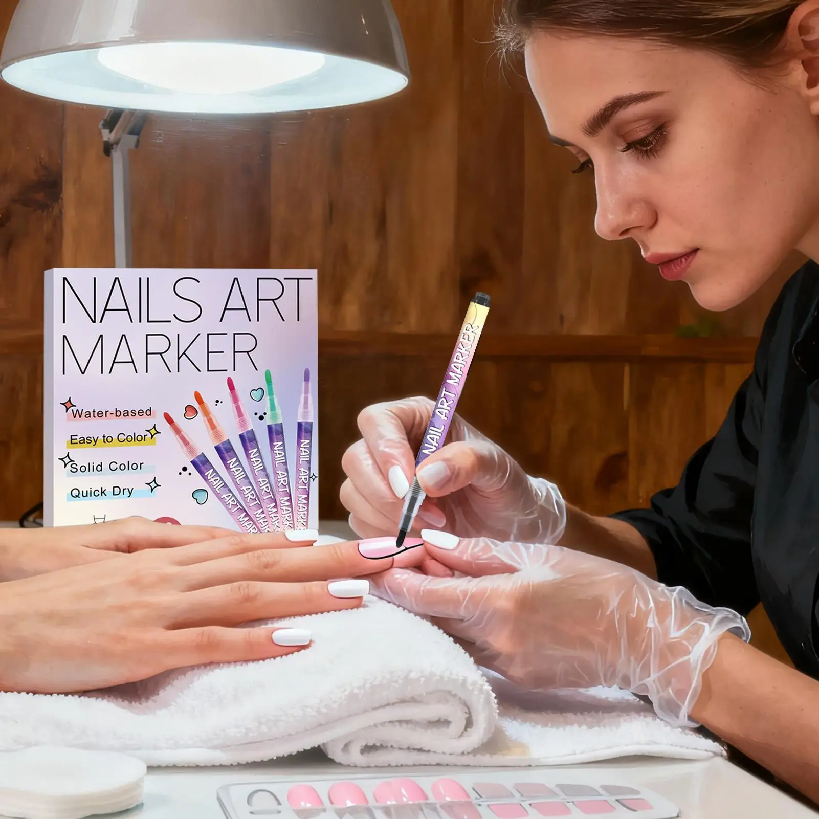 12-Farben-Nagelstifte, schnell trocknende Malmarker, feine Spitze, Nagel-Doodle-Stifte, Nagelmalerei, Zeichenstift, Nagelkunst-Zubehör