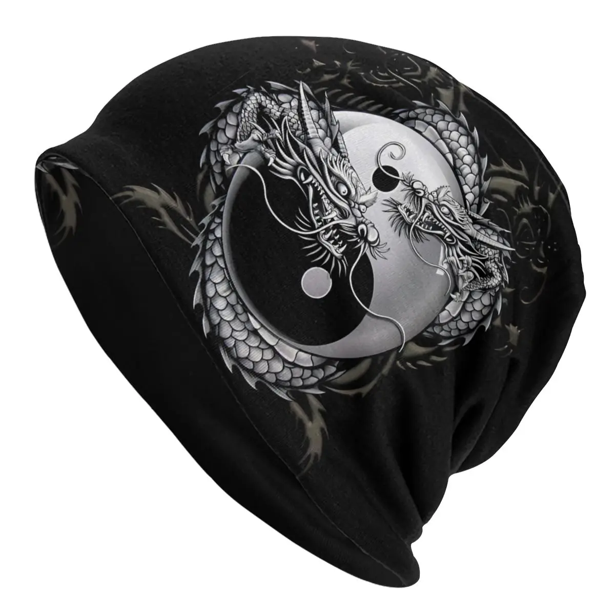 Dragon Art Design Fashion Hats Yin Yang Dragon Thin Hat Bonnet Special Skullies Beanies Caps Men Women's Earmuffs