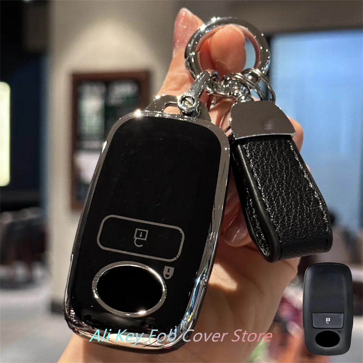 مفتاح فوب غطاء ل دايهاتسو روكي غطاء مفتاح السيارة لتويوتا رايز مفتاح حامل حافظة لجهاز التحكم عن بعد ل المفاتيح إنذار كيرينغ