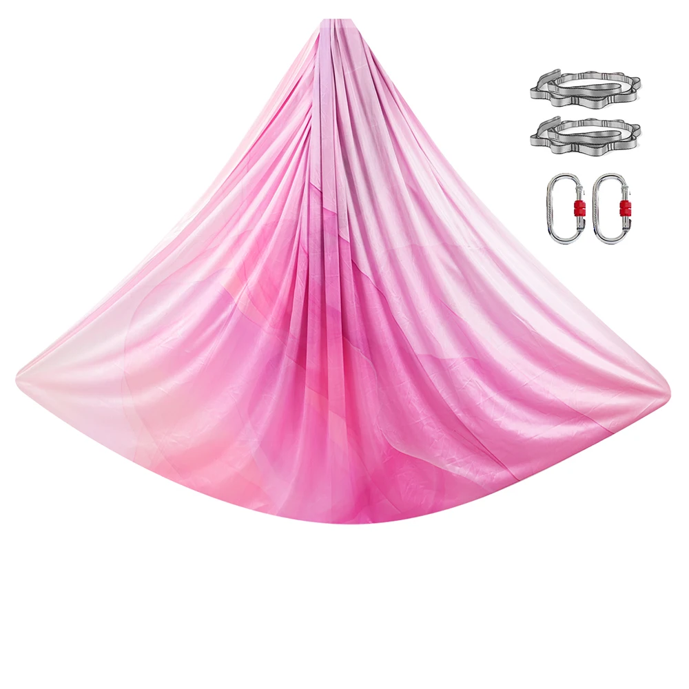 Bilink Custom Picture 5m Daisy Chain Included Polyester Aerial Silks Yoga Hammock Set