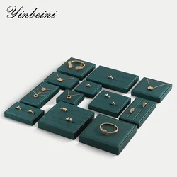 YinBeiNi Ketting Ring Display Lade Armband Houder PU Leer Juweel Display Opslag Set Tafelblad Sieraden Organisatoren P020