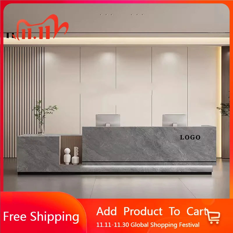 

Beauty Luxury Reception Desks Shelves Modern Restaurant Company Reception Desks Long Organizers Bureau Commercial Furniture