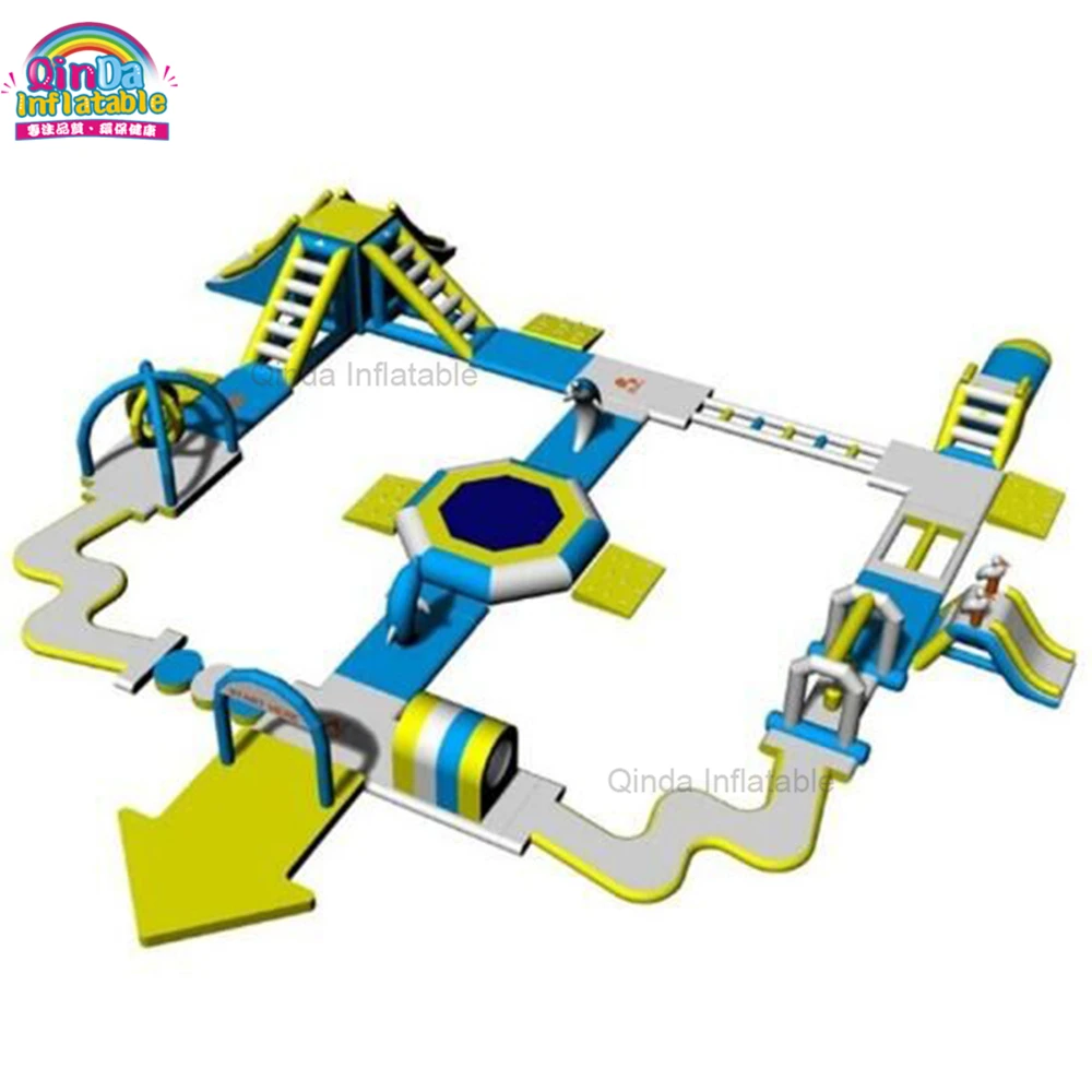 Customized 2021 Design Inflatable Water Park Obstacle Course Inflatable Floating Ocean Park For Adults