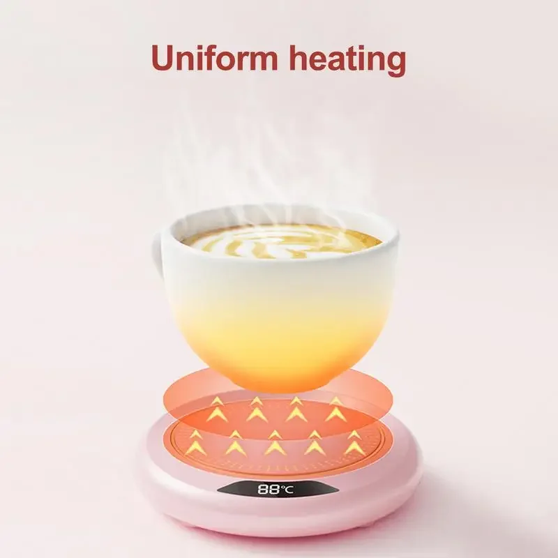 Mini Portable 55 degree USB Cup Warmer Coffee Mug Heating Coaster Smart Thermostatic Hot Plate Milk Tea Water Heating Pad Heater