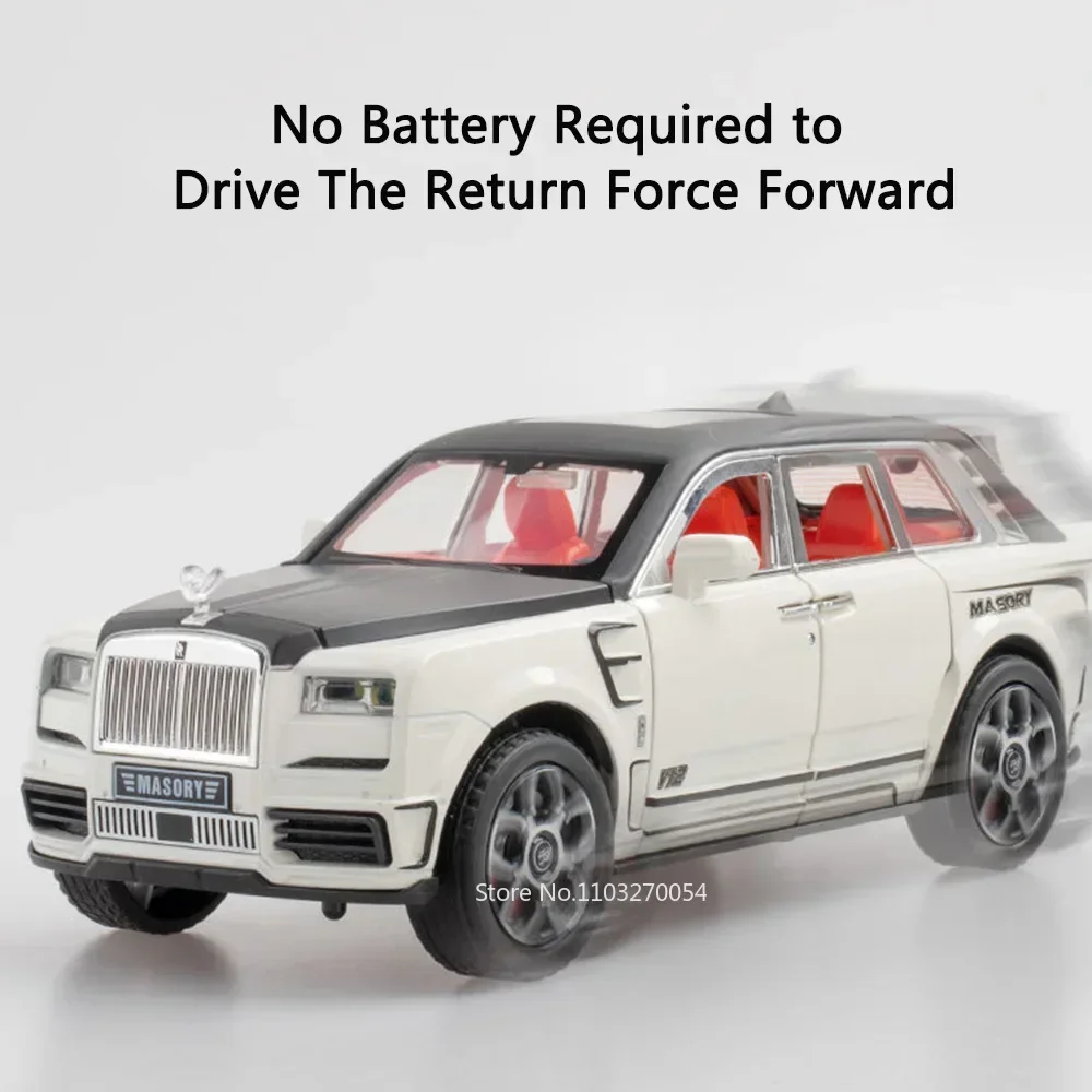 1:24 ロールスロイス カリナン スペクター ダイキャスト合金製モデル玩具車 衝撃吸収 サウンドライト プルバック ドア開閉 友達へのプレゼント