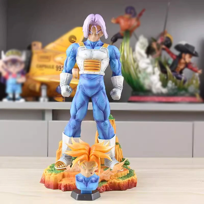 Anime Super Saiyan Trunks Statue Dragon Ball Figure Gk Special Effects Torankusu Action Figures Model 29cm PVC Collectible Toys