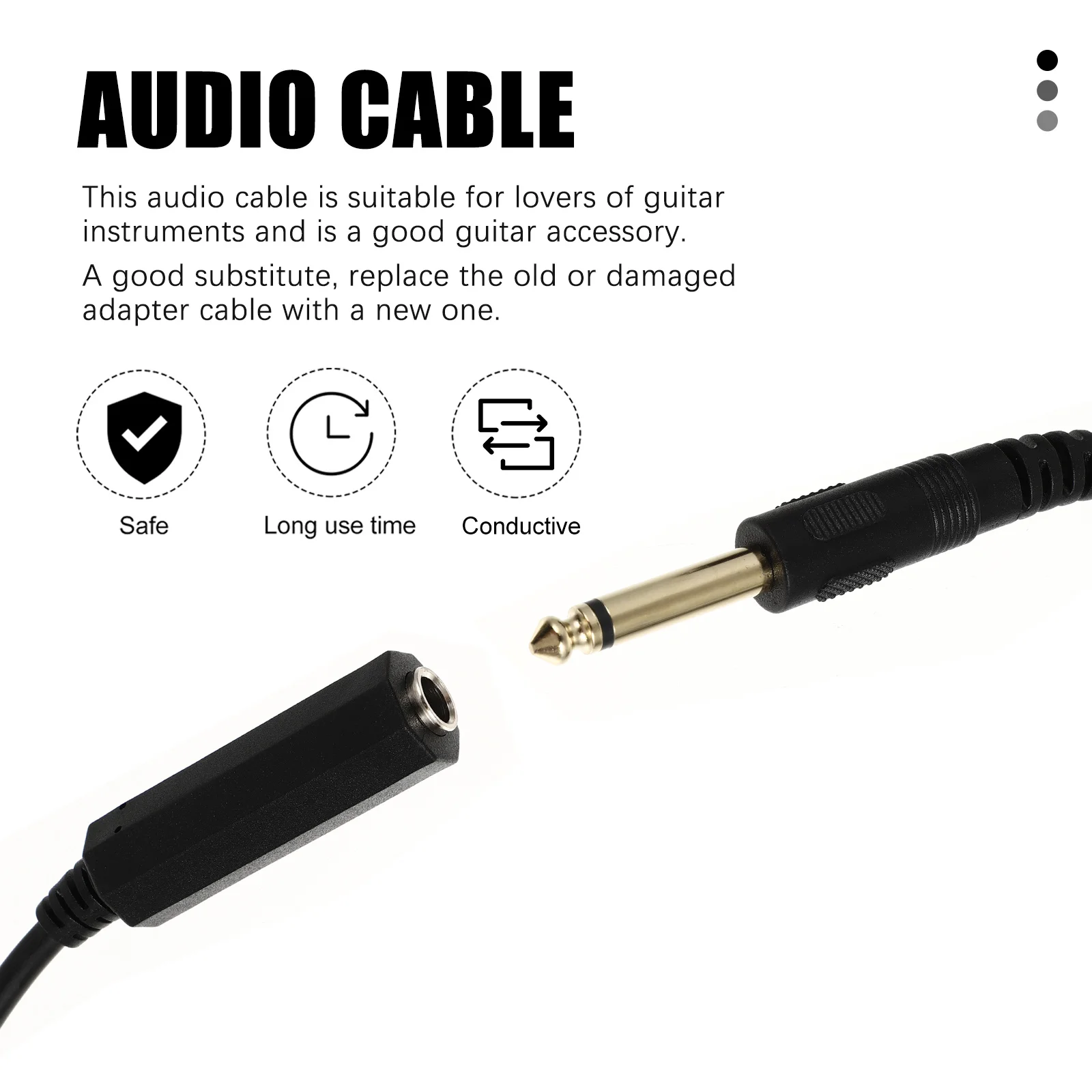 1Pcs Audio Kabel Verlängerung Gitarre Linie Kanone Kopf 6,35mm Männlich zu Weiblich Adapter Kabel für Gitarre Verbindung Sound system