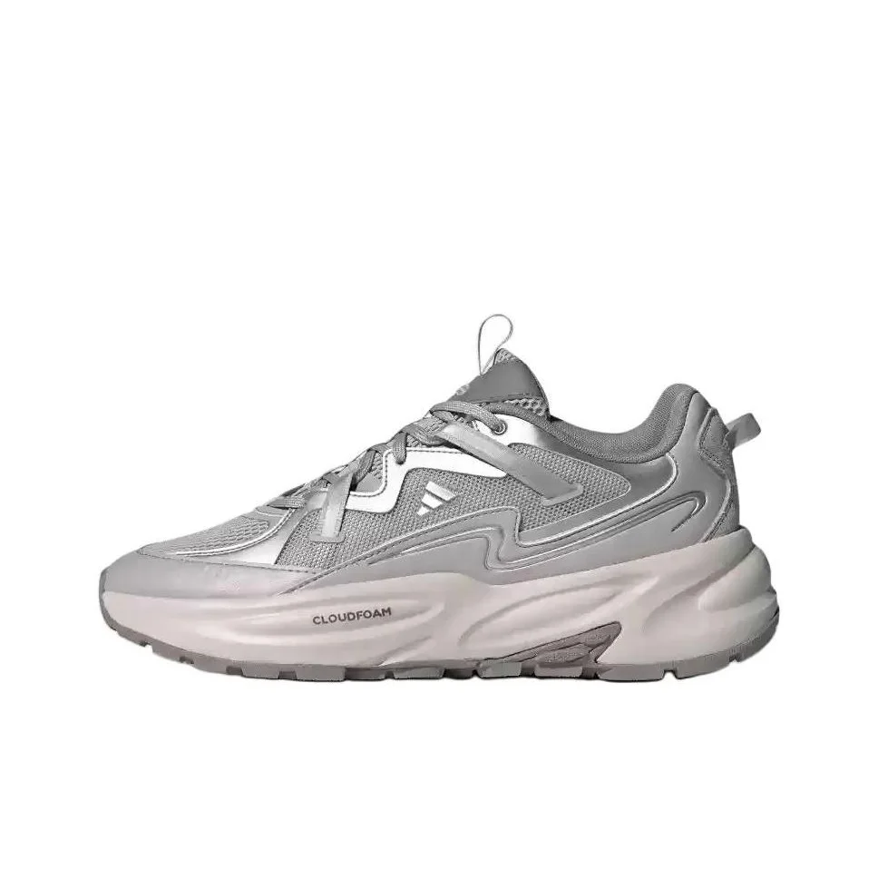 Adidas Ozwave Slip Resistant Abrasion Resistant Low top Chunky Sneakers Unisex Gray JQ9253
