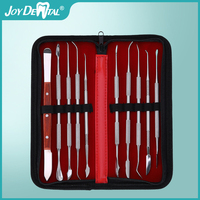 10Pc Dental Spatula Plaster Knife Practical Stainless Steel Versatile Teeth Wax Carving Tool Set Dental Instrument Dentist Tools