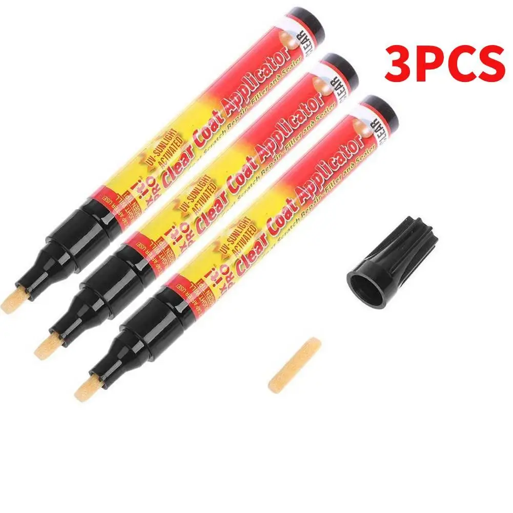 

3pcs Car Scratch Repair Remover Pen Car-styling Portable Fix It Pro Clear Coat Applicator Tool Portable Universal Auto Paint Pen