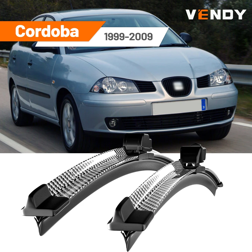 

For Seat Cordoba 1999-2009 2000 2001 2002 2004 2005 2007 2008 2pcs Front Windshield Wiper Blades Windscreen Wipers Carbon Fibre