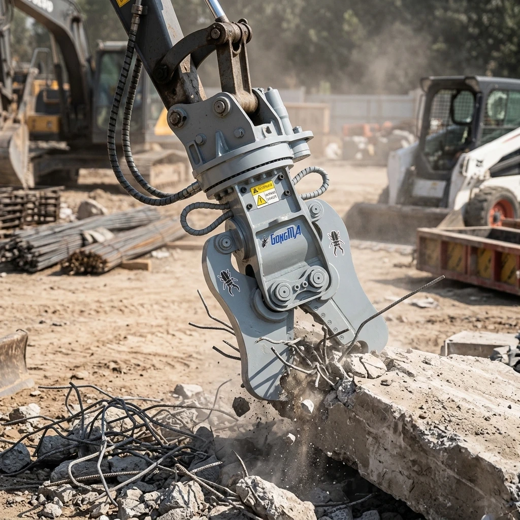 New Mini Excavator Hydraulic Shears Attachments for Metal Concrete Pulverizer Shear 1.5-3 Ton for Construction Demolition