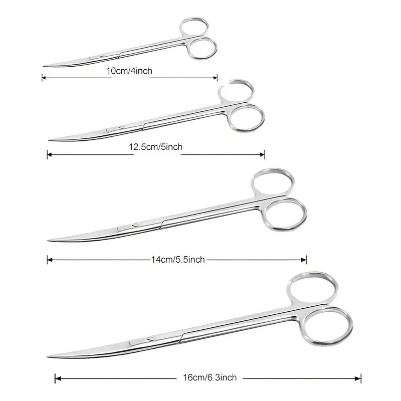 10cm/11.5cm/13cm/14cm/16 cm Animal Veterinary Vet Medical Stainless Steel Surgical Scissors Straight curved Tip Haircut Scissors image 4