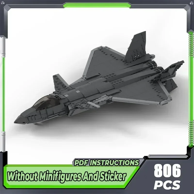 

Строительные блоки Moc, военная серия, Chengdu J-20, модель истребителя, технология, кирпичи, сделай сам, сборка, самолет, игрушки для детей