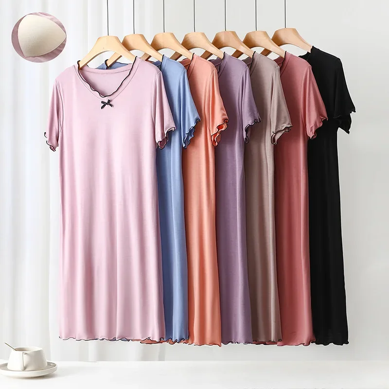 Nightgowns Dresses Women's Clothing Homewear Summer Thin New Wearable Versatile Comfortable Casual Breathable Stylish Loose Fit